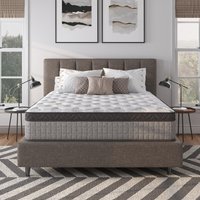 12" King Innerspring Hybrid Mattress with Pressure Relief, Motion Isolation, Memory Foam Mattress with Cooling Gel Technology, Gray Aosom.com
