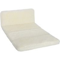 HOMCOM Bean Bag Floor Sofa Bed, Contemporary Plush Wide Folding Floor Mattress, Foam Filling Wall Couch Sleeper, Cream White