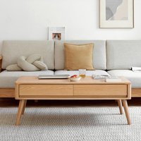 Lift-Top Coffee Table with 3 Hidden Storage Compartments, Versatile Center Table for Living Areas, 47″ L x 25.5″ W x 17.5″ H, Natural Wood Aosom.com