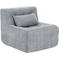 Single Floor Sofa Chair, Boneless Sofa Cloud Couch, Chenille Modular Accent Chair with High Resilience Sponge for Living Room Bedroom No Assembly Required Grey Bonless sofa