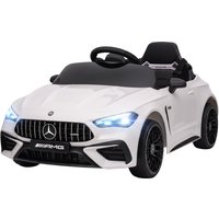 Qaba 12V Electric Car for Kids Licensed Mercedes AMG CLE 53 with Remote, Suspension, Lights, Music for 37-72 Months, White