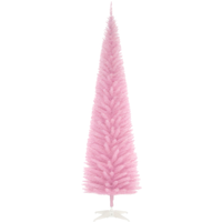 HOMCOM 7ft Artificial Pencil Christmas Tree, Slim Realistic Christmas Tree, Holiday Xmas Tree, Home Indoor Decoration for Party, Pink