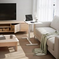 Sit-to-Stand Laptop Cart with Tilt Desk, Versatile Mobile Stand for home offices, classrooms, or bedside, 27.5" L x 16.5" W x 27" H, White Aosom.com