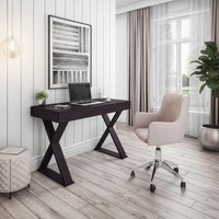 Trendy Writing Desk with Center Storage Drawer, Modern Home Office Computer Desk for Workspace, 47" L x 22" W x 30" H, Espresso Aosom.com