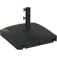Outsunny Black Patio Umbrella Base with Wheels 53lbs Water 66lbs Sand Filled Heavy Duty Outdoor Stand Holder for Stability Aosom.com