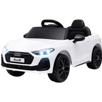 Qaba Audi A5L Licensed Electric Ride on Car for Kids 3-6 with Remote Control Dual Motors 4-Wheel Suspension Music, White