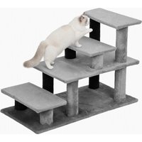 PawHut Pet Stairs, Cat Stairs with 2/3/4-Step Flexible Setup for Bed, Sofa, Gray