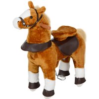 Qaba Ride on Horse, Walking Horse Toy Kids Riding Pony w/ Wheels, Neighing Sound for 3-5 Years, up to 132 Pounds Aosom.com