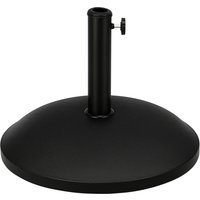 Outsunny 20" 55 lb Outdoor Patio Round Cement Umbrella Stand Base for the Deck or Porch with Variable Umbrella Hole