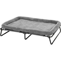 PawHut Elevated Dog Bed, Large Raised Outdoor Dog Bed with Removable Pad and Metal Frame, Portable Pet Cot for XL Breeds