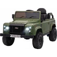 Qaba 12V Electric Car for Kids 3+ Years, Licensed Land Rover Defender Toddler Ride on Car w/ Remote Control, Green