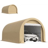 Outsunny 16' x 10' Carport, Heavy Duty Portable Garage / Storage Tent with Large Zippered Door, Anti-UV PE Canopy Cover for Car, Truck, Boat