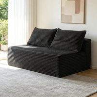 Calm Fabric Sectional Sofa with Double Chaise and Deep Seat, Chic Couch for Modern Living Room and Bedroom, 57'' L x 35" W x 24" H, Grey Aosom.com