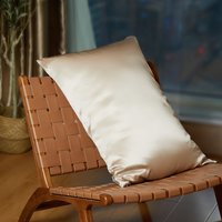 Silk Pillowcase 22MM 22 Momme Natural Silk Fabric Lustrous Bright Coffee Queen(20"x30")