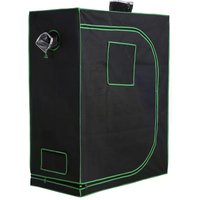Outsunny Greenhouse for Hydroponic Plant, Indoor Grow Tent Canopy with Reflective Mylar, 600D Oxford,120Lx60Wx150H cm Black/Green | Aosom Ireland