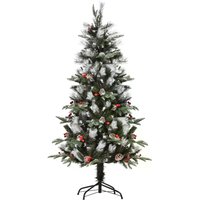HOMCOM 5FT Artificial Christmas Tree, Snow Dipped, Xmas Pencil Tree Holiday Home Party Decoration with Foldable Feet NEXT DAY DELIVERY | Aosom Ireland