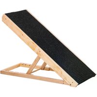 PawHut Dog Ramp Foldable Pet Ramp for Bed Couch, Height Adjustable, for Cats Large Dogs with Non Slip Carpeted Surface | Aosom Ireland