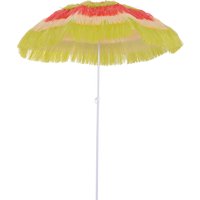 HOMCOM Ombrellone da giardino/spiaggia/terrazzo, stile Hawaii, colorato, diametro: 160 cm