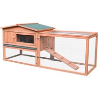 2 Floor Wooden Rabbit Hutch Bunny Cage House Chicken Coop Outdoor Garden Backyard 158 x 58 x 68 cm