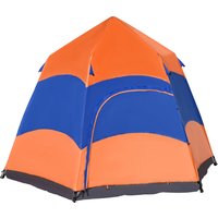 Outsunny Hexagon Pop Up Tent for Six, Portable Shelter for Camping, Festivals, Hiking, Family Use | Aosom Ireland