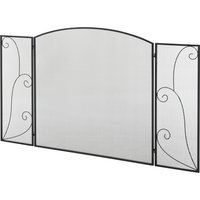 HOMCOM Fireplace Cover for Electric Fireplace, Durable, Foldable, Washable with Water, Three-Panel Design | Aosom Ireland