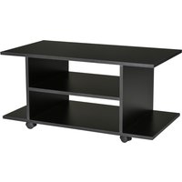 HOMCOM Modern TV Stand with Storage Shelves, Sleek Design for Living Rooms, Space-Saving, Black | Aosom Ireland