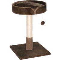 PawHut Compact Cat Tree, Sisal Scratching Post, Soft Bed, Play Toy, for Kittens, Brown, 45x45x70 cm | Aosom Ireland