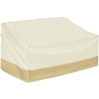 Outsunny Capa Protetora Móveis Jardim Tecido Oxford 600D Impermeável Fivela Resistente 152x87x59-79 cm Bege Creme Aosom Portugal