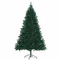 HOMCOM 6FT Artificial Christmas Tree Plain Spruce Faux Seasonal Decoration 1000 PVC Tips Metal Base Stand Easy Assembly | Aosom Ireland