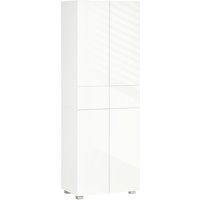 HOMCOM 4-Door Kitchen Cupboard, Freestanding 5-Tier Storage Cabinet with 3 Adjustable Shelves, 2 Drawers for Living Room, Dining Room | Aosom Ireland