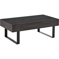 HOMCOM Coffee Table Side Table Sofa Table TV Stand Living Room Table with Drawer Shelves Stable Steel Frame Easy Assembly Modern Wood Chipboard Metal Dark Gray 110x60x40 cm | Aosom Ireland