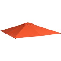 Outsunny 3x3m Square Gazebo Canopy Replacement UV Protected Top Cover Sun Shade Orange | Aosom Ireland