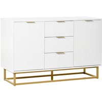 HOMCOM Modern Storage Cabinet Freestanding Cupboard with 3 Drawers for Dining Room, Living Room | Aosom Ireland