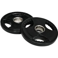 SPORTNOW Weight Plate, 2-Pack, 5 kg per Plate, Three Handles, Floor-Friendly Rubber Coating, Metal | Aosom Ireland