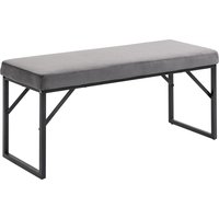 HOMCOM Upholstered Bench with Cushion, Shoe Bench, Hallway Bench, incl. Padding, Dark Gray + Black | Aosom Ireland