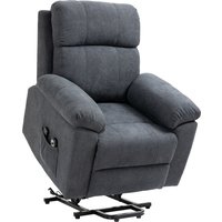 HOMCOM Massagesessel mit Aufstehhilfe, Pflegesessel mit Aufstehhilfe, 8 Vibrationsmotoren, inkl. Fernbedienung, grau Aosom