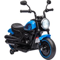 HOMCOM Moto électrique pour enfant de 18 à 36 mois 6V 2 vitesses réglables 1,5-3 km/h phare 76 x 42 x 57 cm bleu