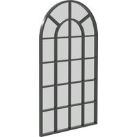 HOMCOM Arched Decorative Wall Mirror, 110 x 62 cm, Modern Design for Bedroom, Living Room, Bathroom, Black | Aosom Ireland