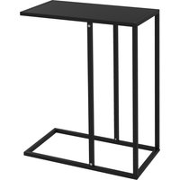 HOMCOM Side Table Laptop Table, End Table in C-Shape, with Steel Frame, Black | Aosom Ireland