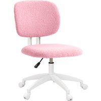 Vinsetto Office Chair Computer Chair Swivel, Height-Adjustable, 48 cm x 53 cm x 80-90 cm, Pink | Aosom Ireland