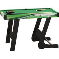 SPORTNOW Table de billard pliable avec accessoires 2 queues, 16 billes, traingle, craie, dim. 104L x 55,5l x 68H cm, tapis vert