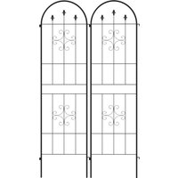 Outsunny Metal Trellis Set of 2, Garden Trellis for Climbing Plants Support Frames, Arrow Design | Aosom Ireland