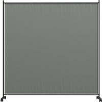 Outsunny Panneau brise-vue paravent extérieur sur roulettes pour le jardin, terrasse, balcon - dim. 183L x 30l x 181H cm - gris