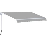 Outsunny Waterproof Window Awning Canopy Garden Outdoor Shelter Patio Sun Shade UV Blocker Aluminium Frame w/ Hand Crank 3 x 2m Aosom UK