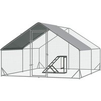 Chicken Run 3 x 4 x 2m Activity Shelf Cover Walk Durable Design Outdoor Use Aosom UK