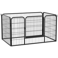 Outsunny - Recinto per cuccioli - Recinzione per animali - dimensioni: 125x80x70