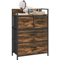 HOMCOM Bedroom Chest of Drawers, 4 Drawer Dresser Storage Organiser Unit with Drawers, Open Shelf and Steel Frame for Living Room | Aosom Ireland