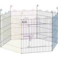 PawHut Lot de 2 enclos pliant en métal pour chiens lapins rongeurs petits animaux intérieur et extérieur 6 panneaux avec porte