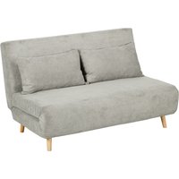 HOMCOM Schlafsofa, Klappbett mit Bettfunktion, Rückenkissen, Polstersofa mit Verstellbarer Rückenlehne, Samtoptik, 141 x 90 x 81 cm, Grau Aosom