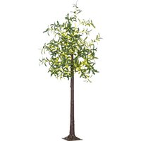 HOMCOM 6ft Olive Tree Light with 300 Warm White LED Lights, Artificial Tree for Indoor, Party, Wedding, Christmas, Home Decoration, Green | Aosom Ireland